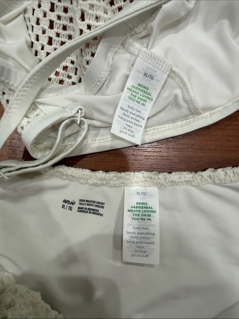 NET aerie White Crochet Two-Piece Bikini Set - Picture 8 of 8